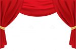 Red Stage Curtain Frame
